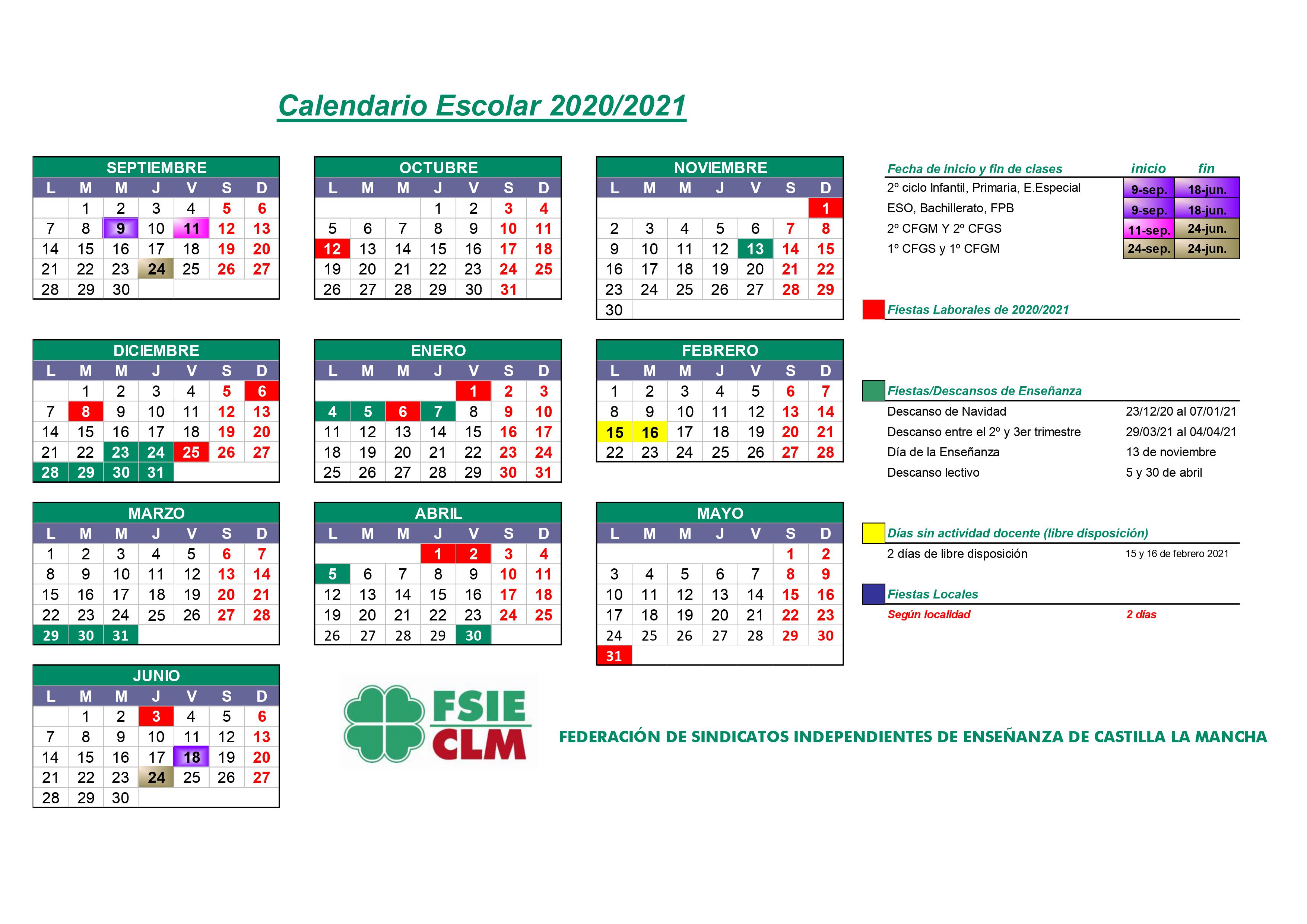 2020-CLM calendario escolar